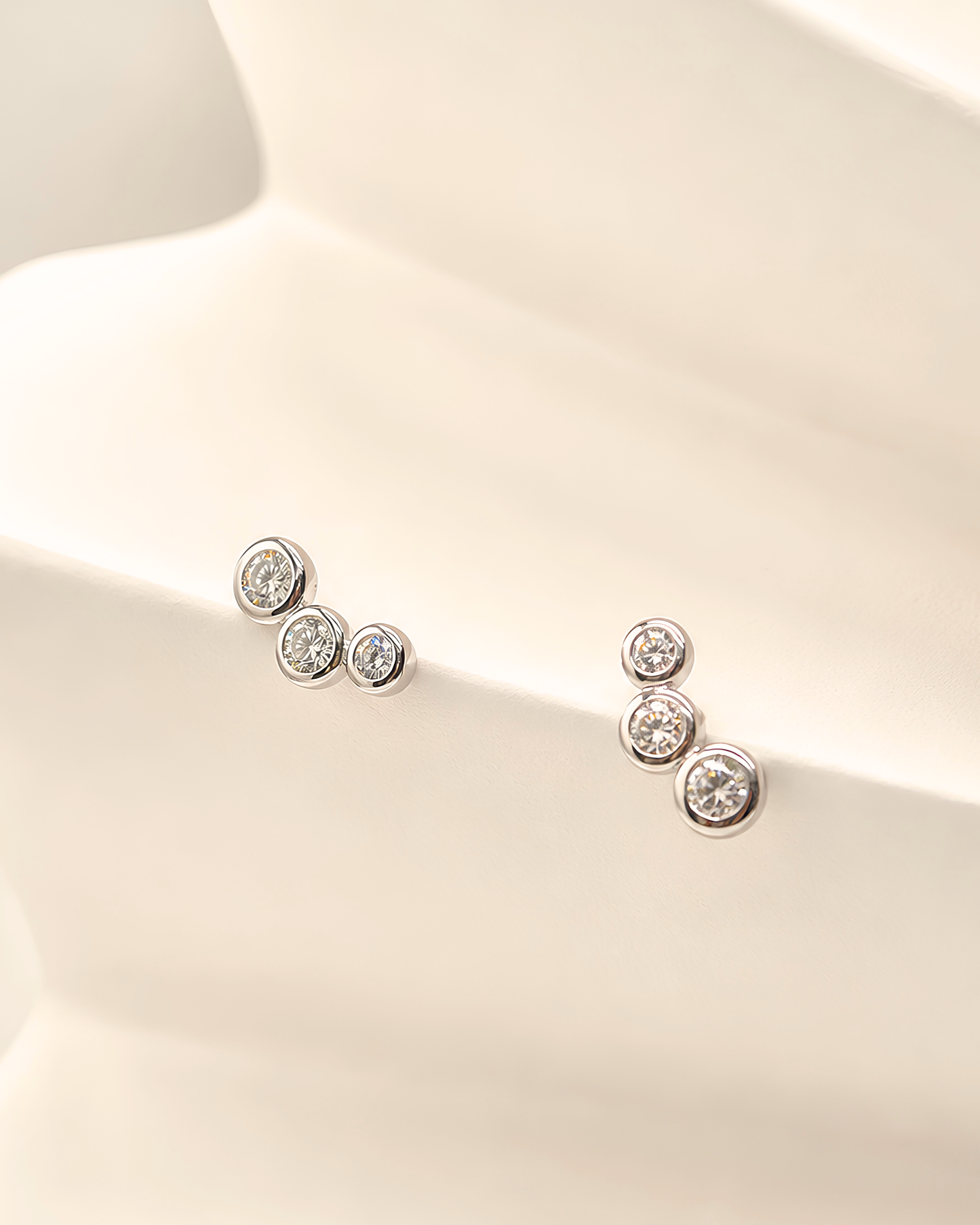 The Trio Bezel Studs