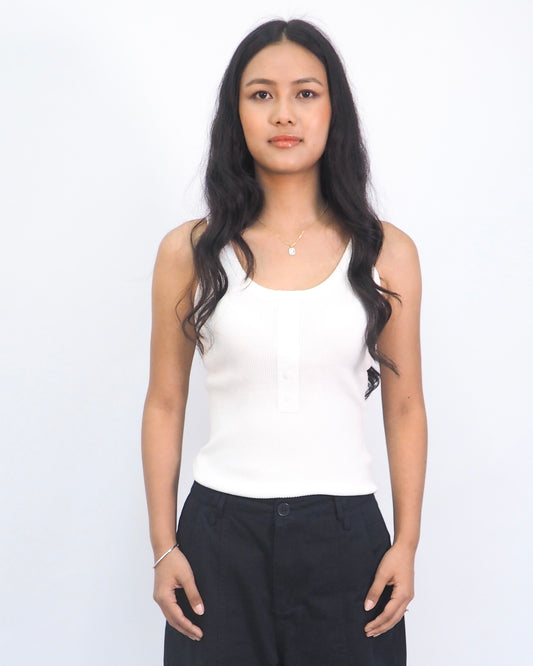Soft Form Rib Tank — Cream