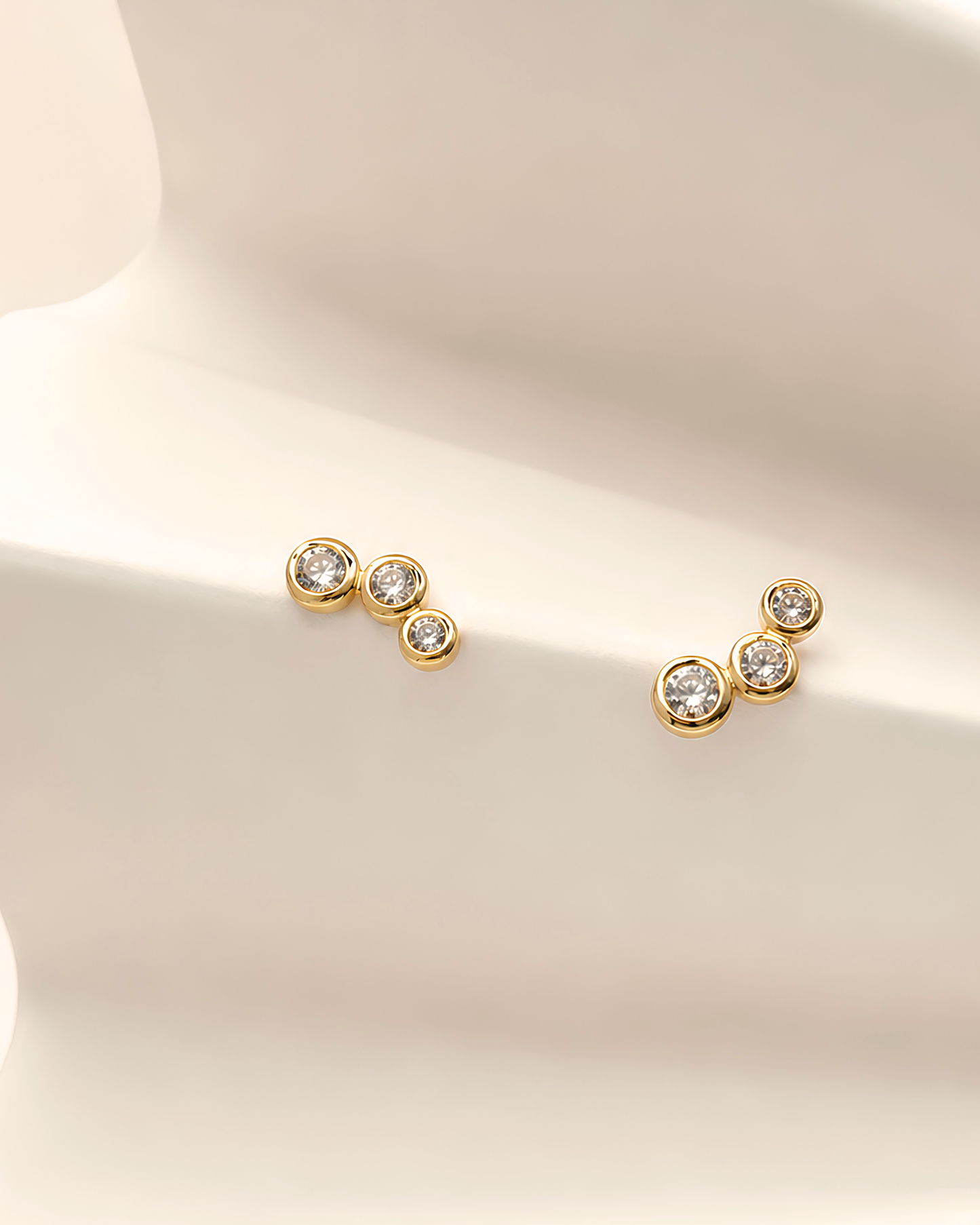 The Trio Bezel Studs