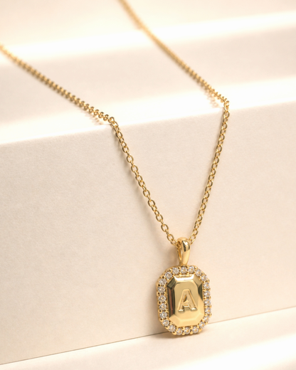 Halo Initial Necklace
