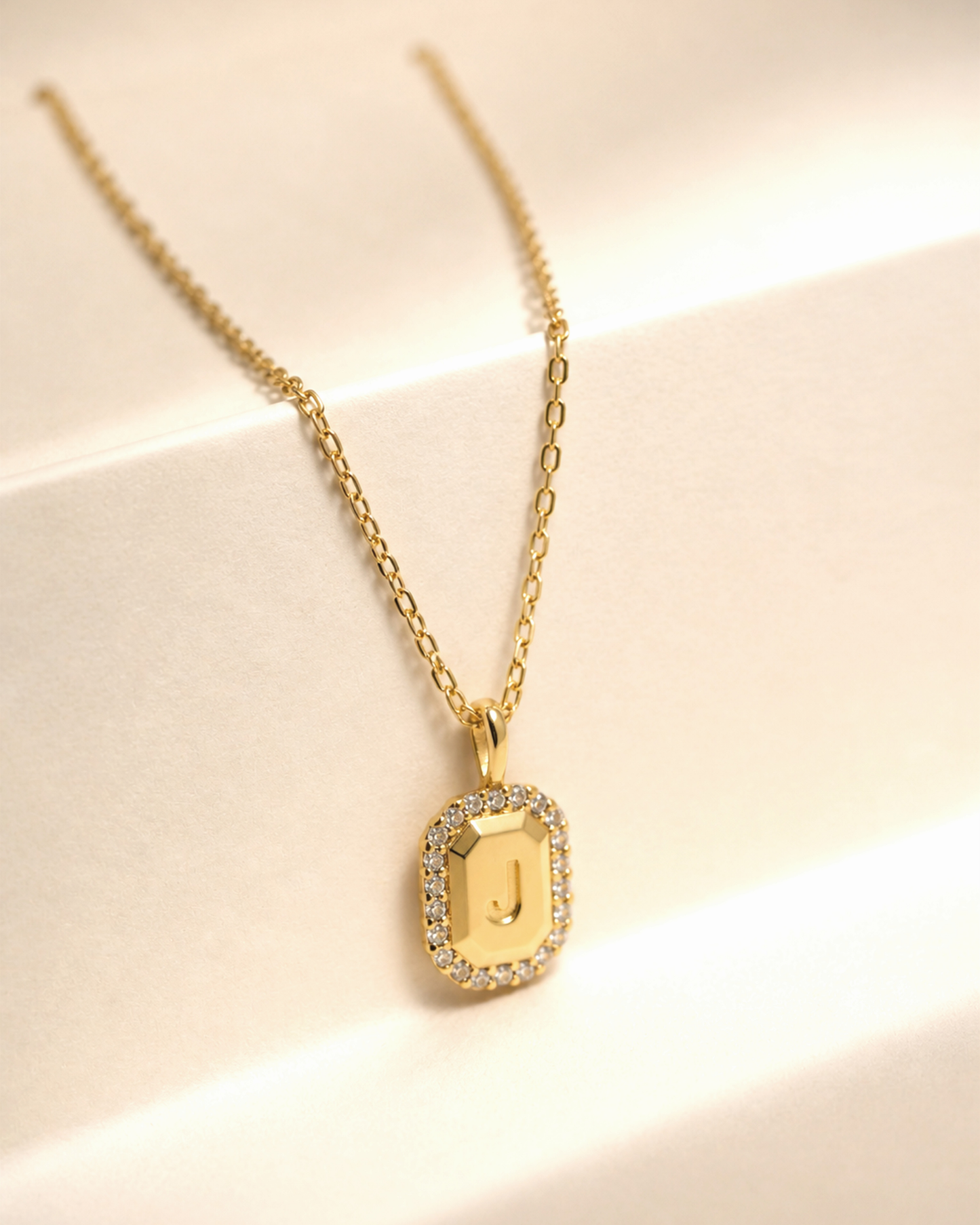 Halo Initial Necklace