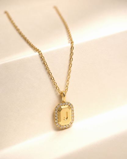 Halo Initial Necklace