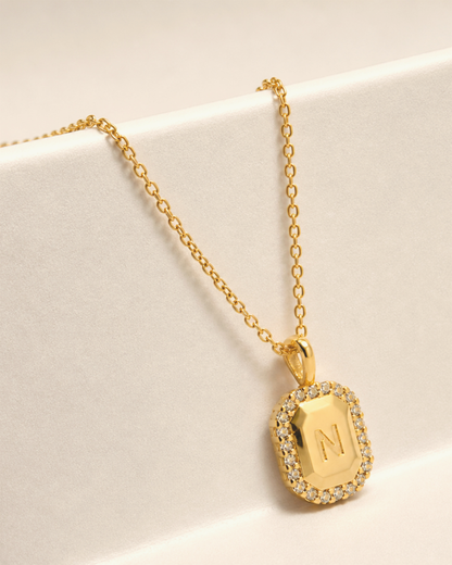Halo Initial Necklace