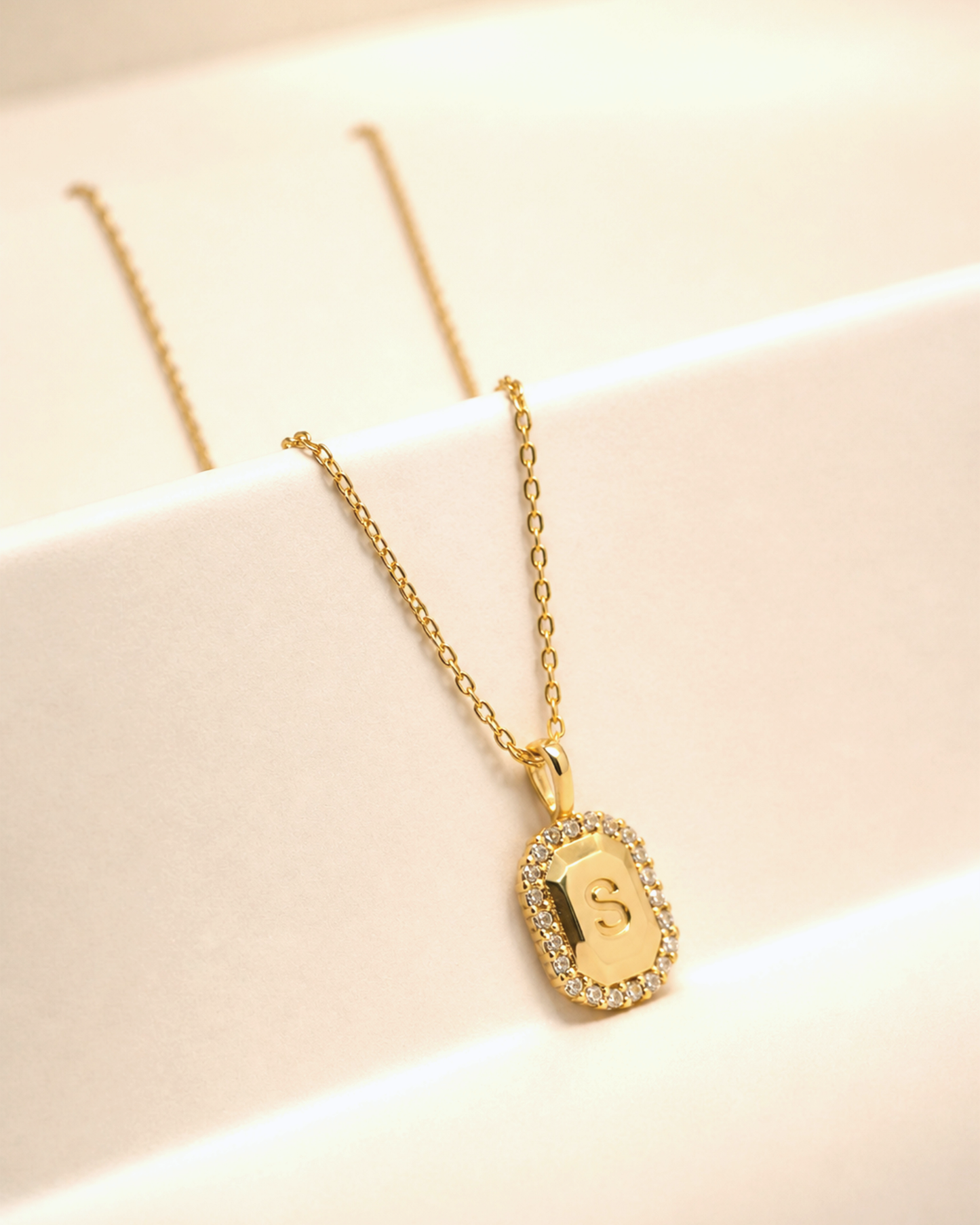 Halo Initial Necklace