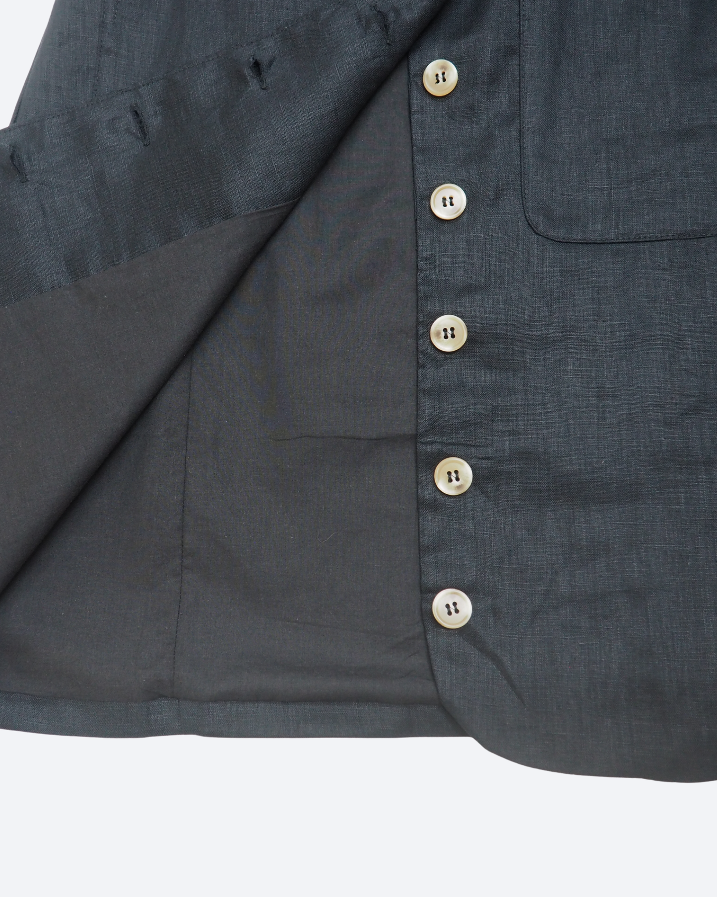 The Linen Tailored Button-Down Dress