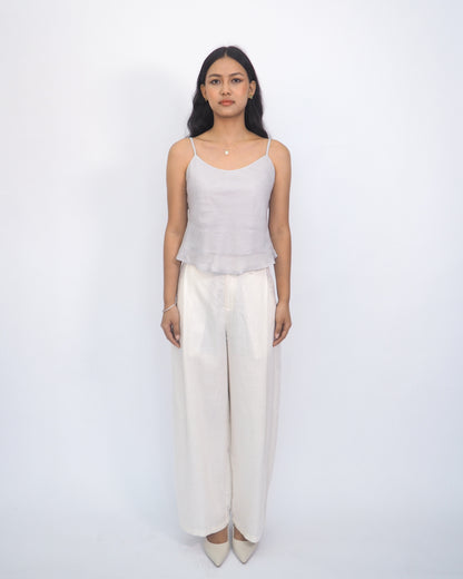 The Curved-Barrel Pants - Off White