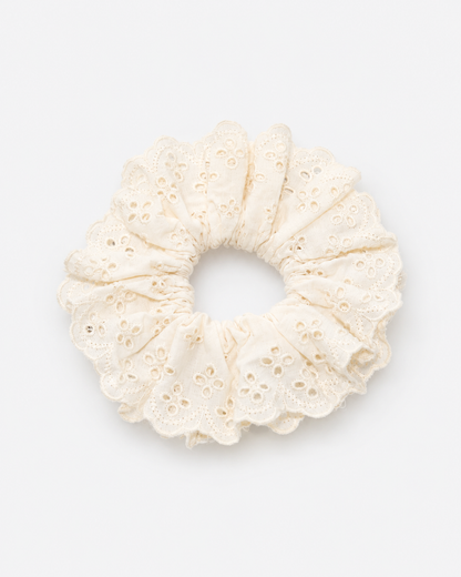 Cotton Eyelet Scrunchie