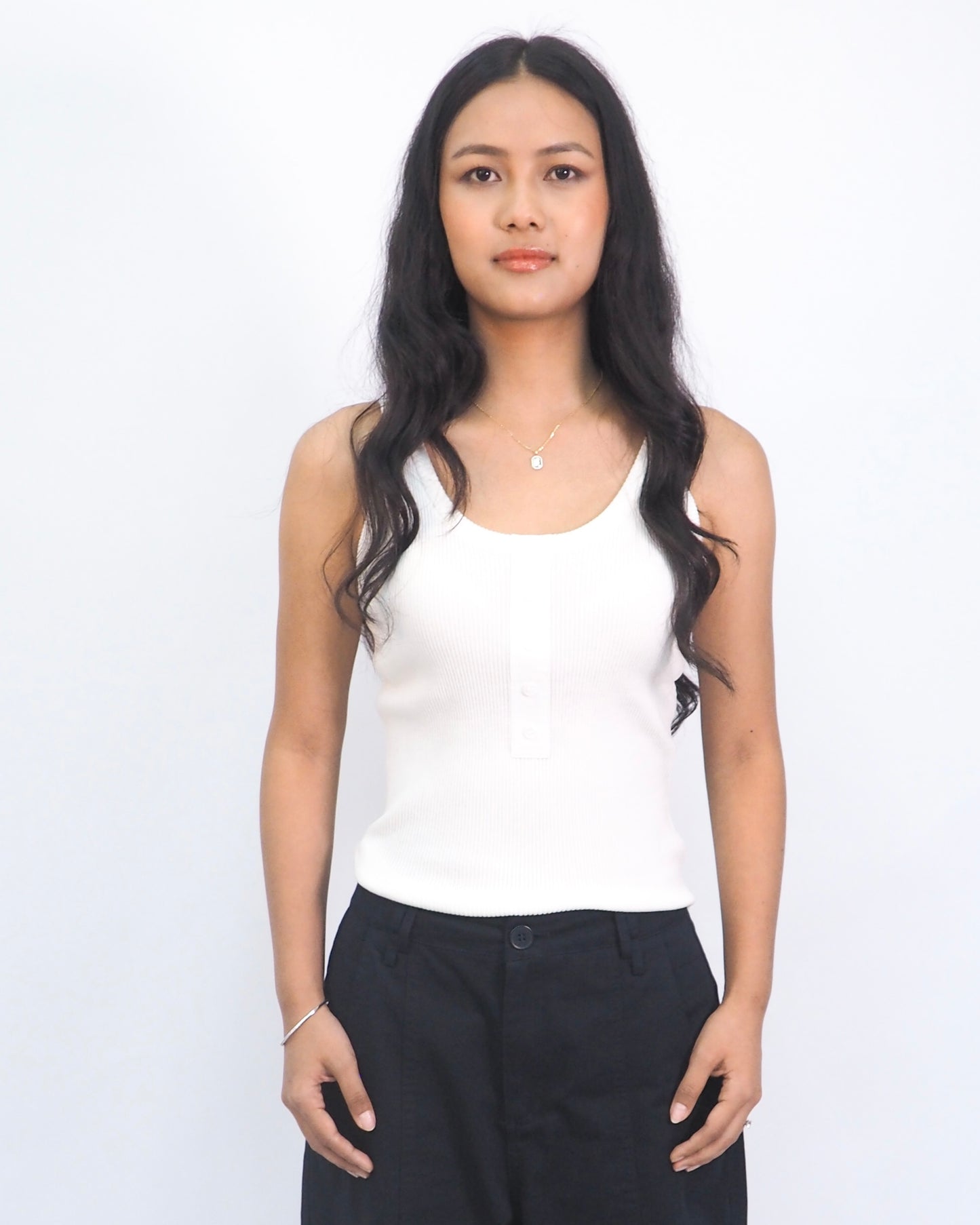 Soft Form Rib Tank — Cream