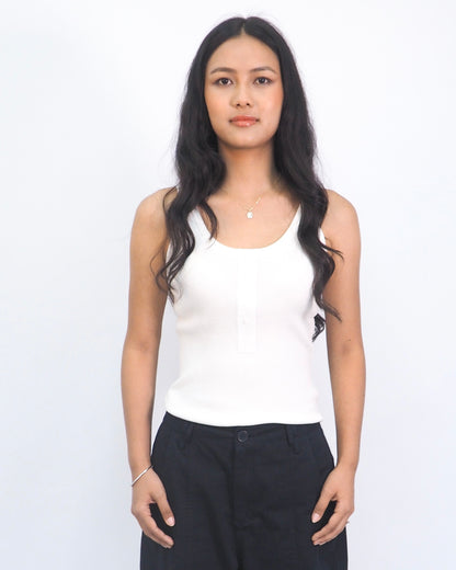 Soft Form Rib Tank — Cream