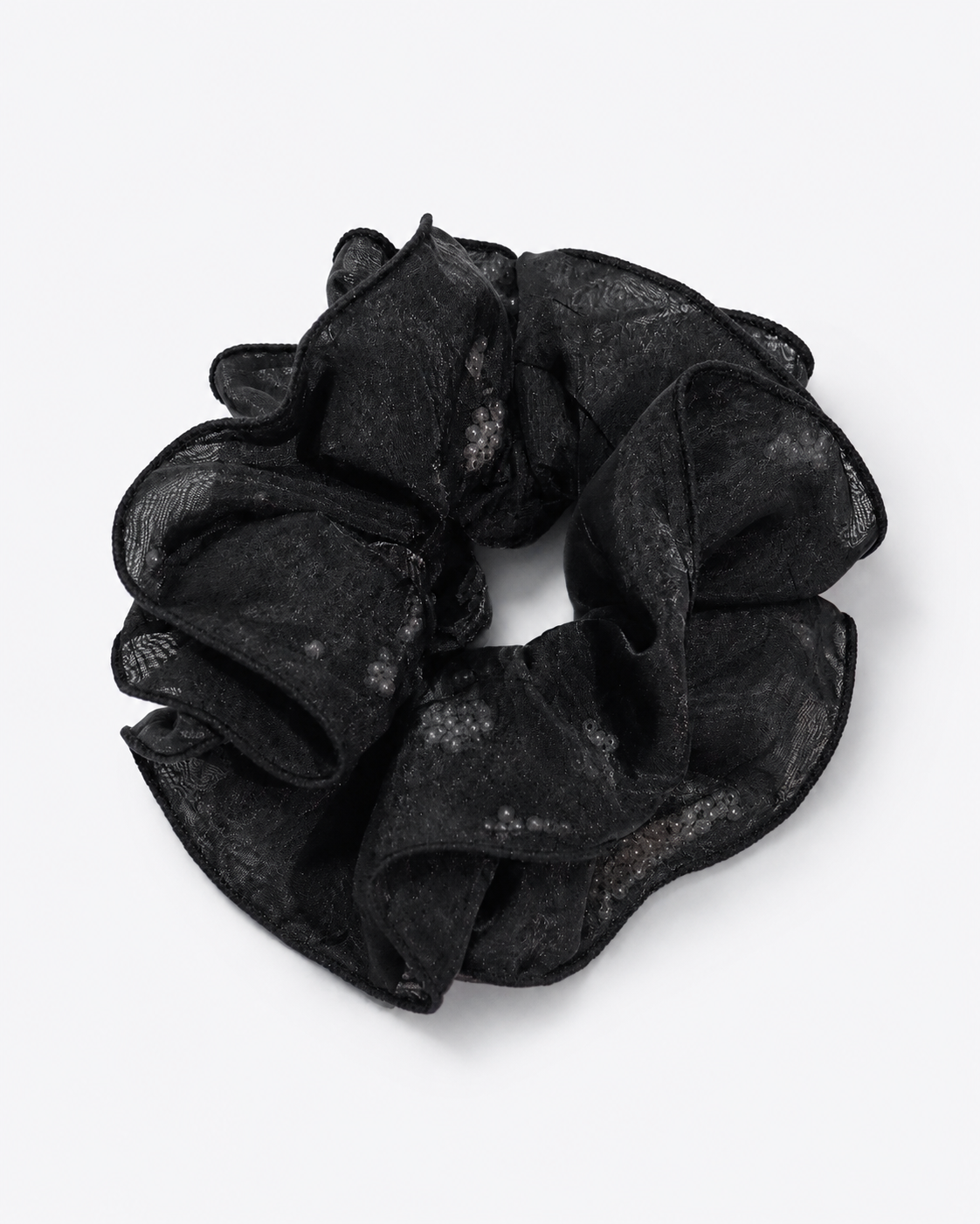 Sheer Black Scrunchie
