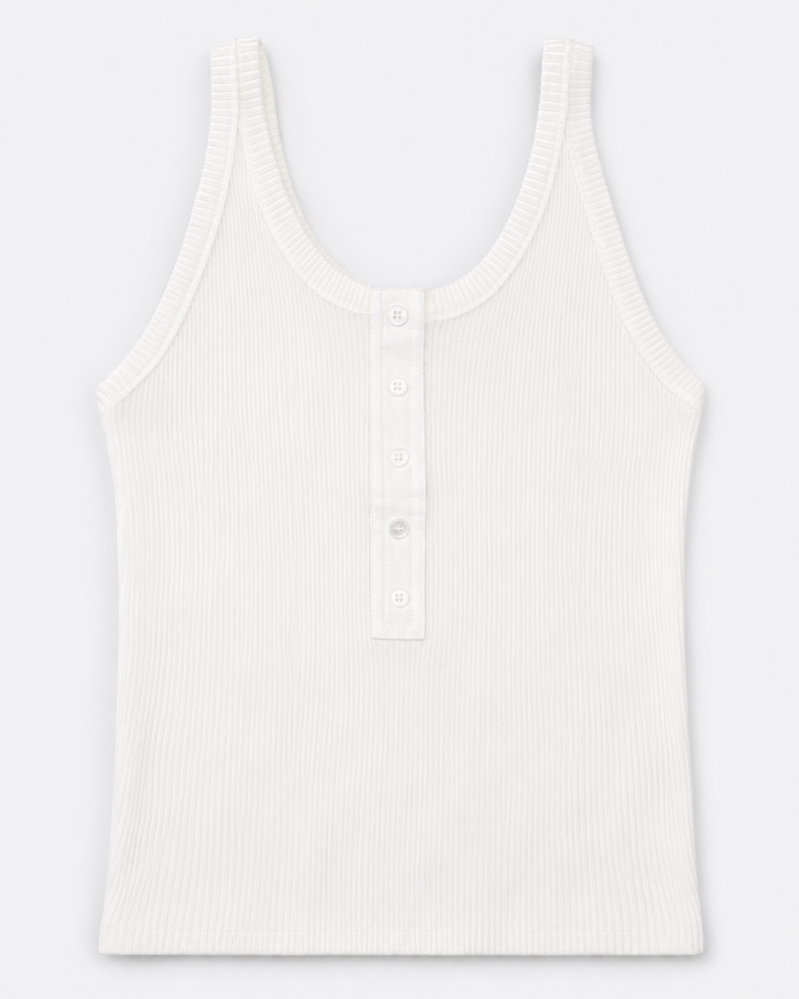 Soft Form Rib Tank — Cream