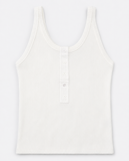 Soft Form Rib Tank — Cream