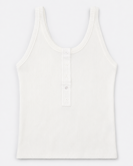 Soft Form Rib Tank — Cream