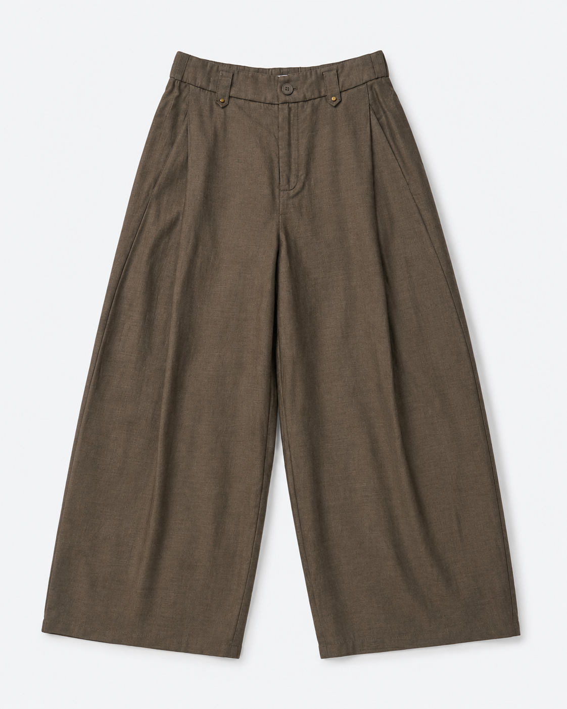 The Curved-Barrel Pants - Olive Brown