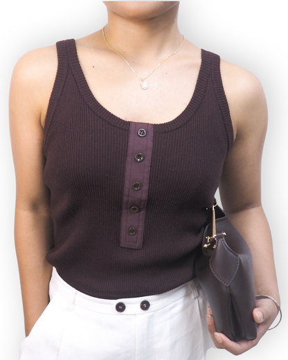 Soft Form Rib Tank — Espresso