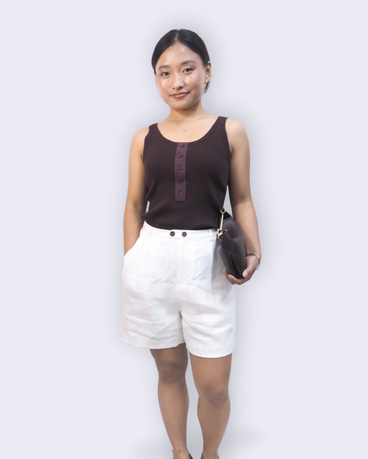 Structured Hemp Trouser-Shorts