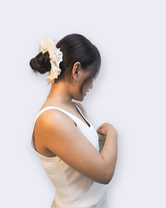 Cotton Eyelet Scrunchie